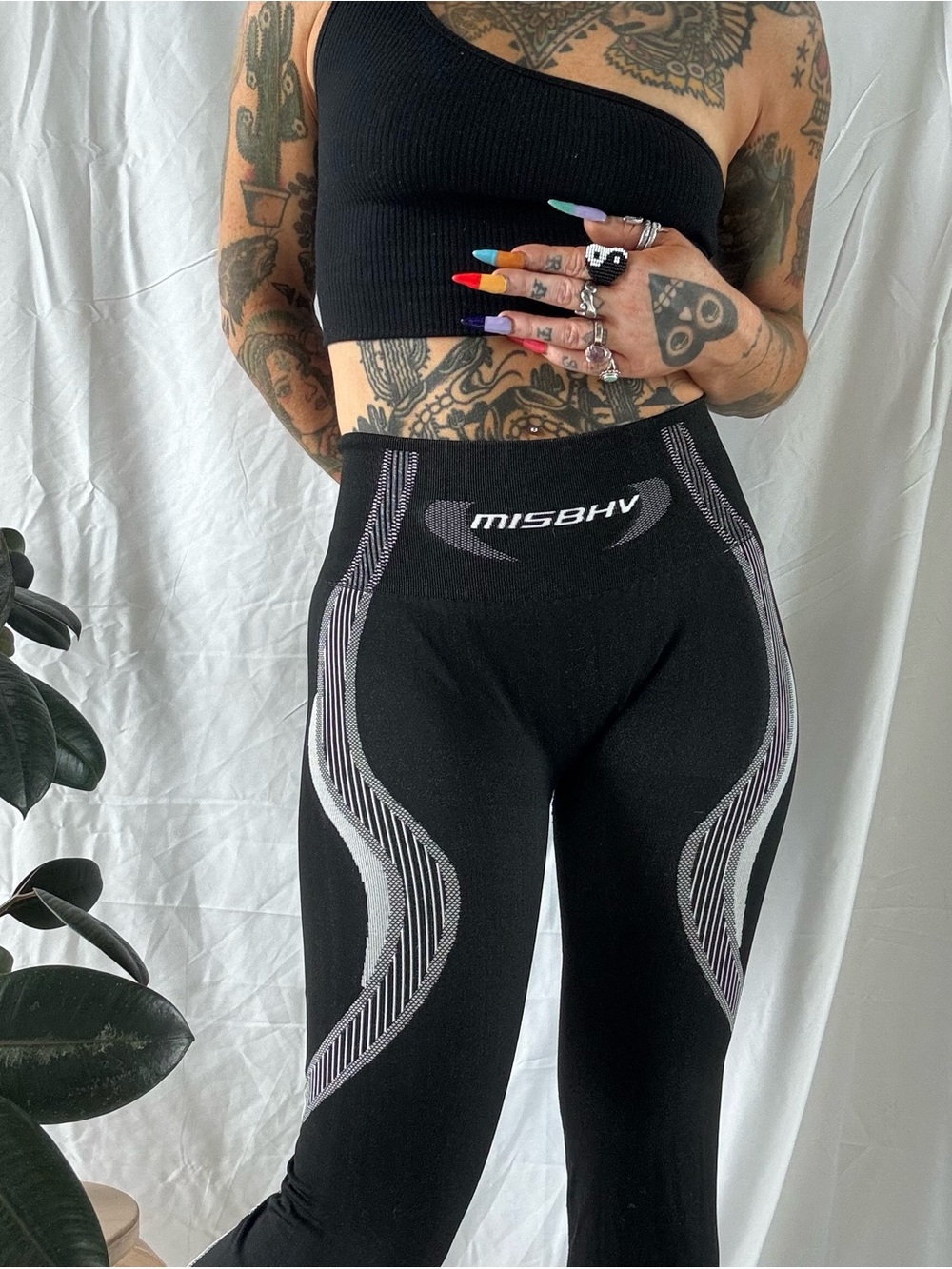 MISBHV Black Sculpting High-Rise Leggings